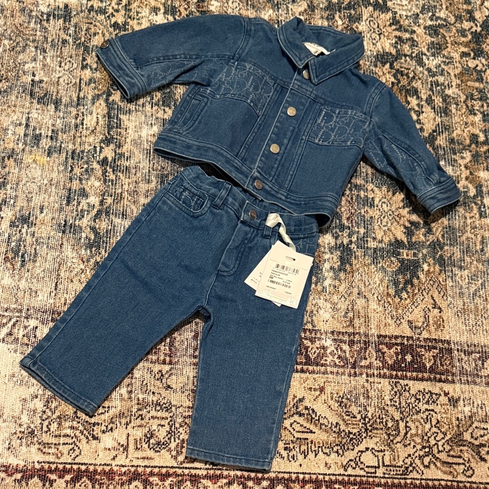 Dior Kids Blue Denim Matching Set